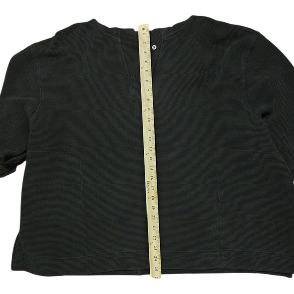 Athleta Coaster Luxe Waffle Black Hoodie Thermal Sweatshirt Women’s Plus Size 3X - Picture 5 of 7